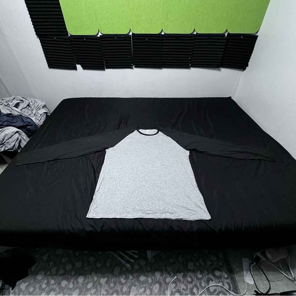 Knights Apparel Gray and Black Long Sleeve Tee